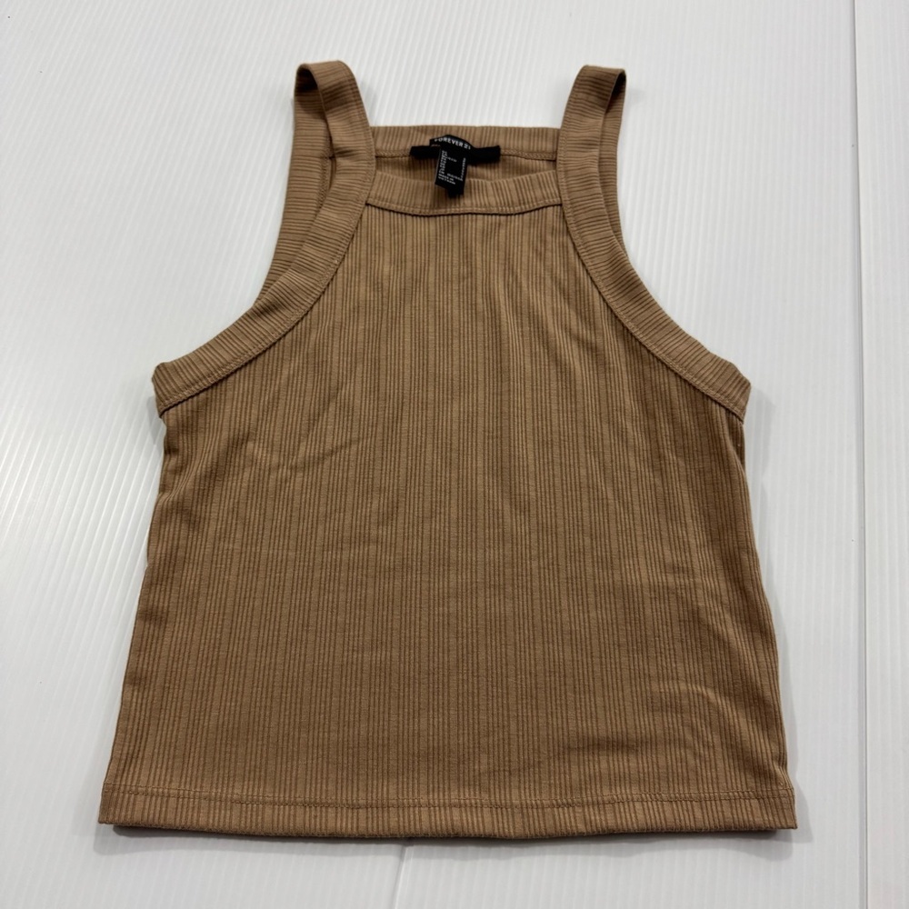 J56. Forever‎ 21 Tan Ribbed Tank Top (S)